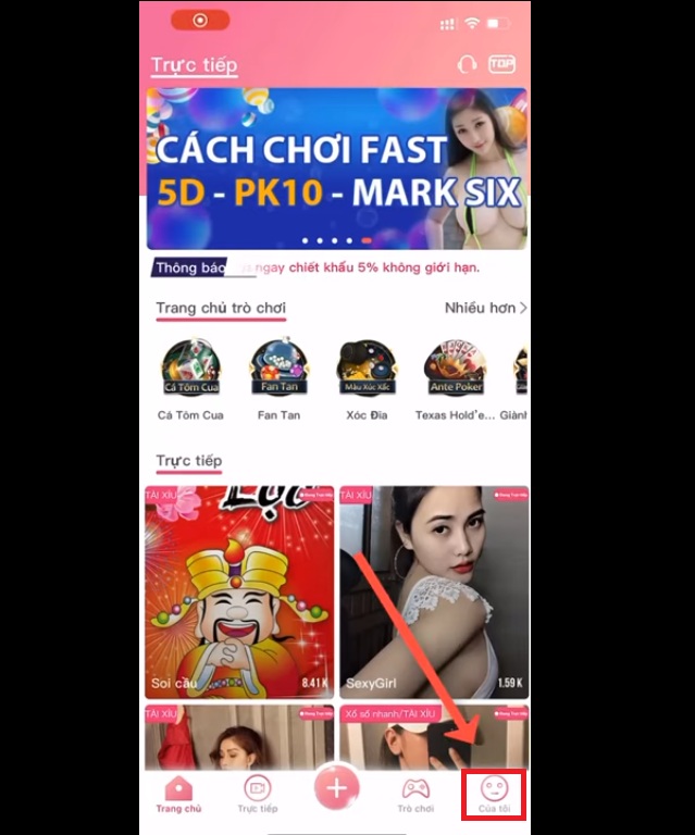 MMLive – Hướng Dẫn 2 Cách Nạp Tiền Trên App MMLive 3 Buoc-dau-tien-trong-cach-nap-tien-App-Mmlive-la-vao-muc-cua-toi