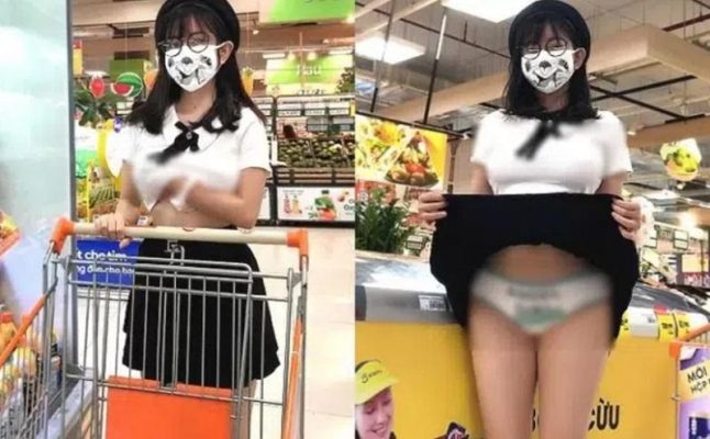 MMlive Tiny asa cô nàng girl Việt khoe body táo bạo 3 Người đẹp khoe vòng 3 trong siêu thị