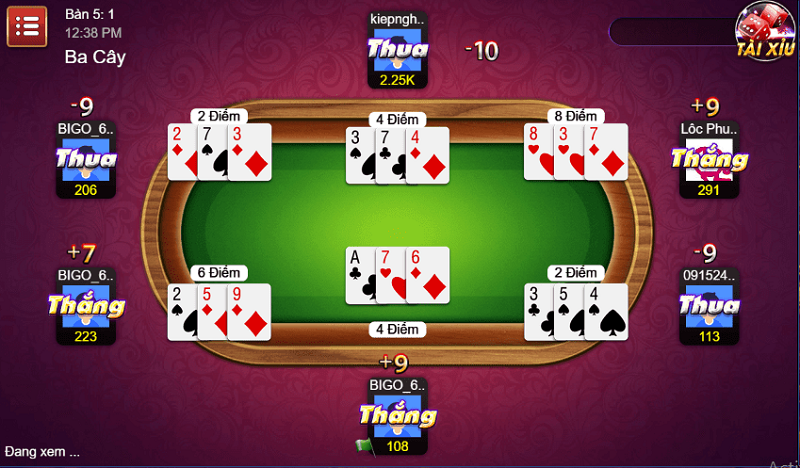 Tìm hiểu bài 3 cây MMlive và Hướng dẫn cách chơi game bài 3 cây cơ bản 4 3 Cây MMlive