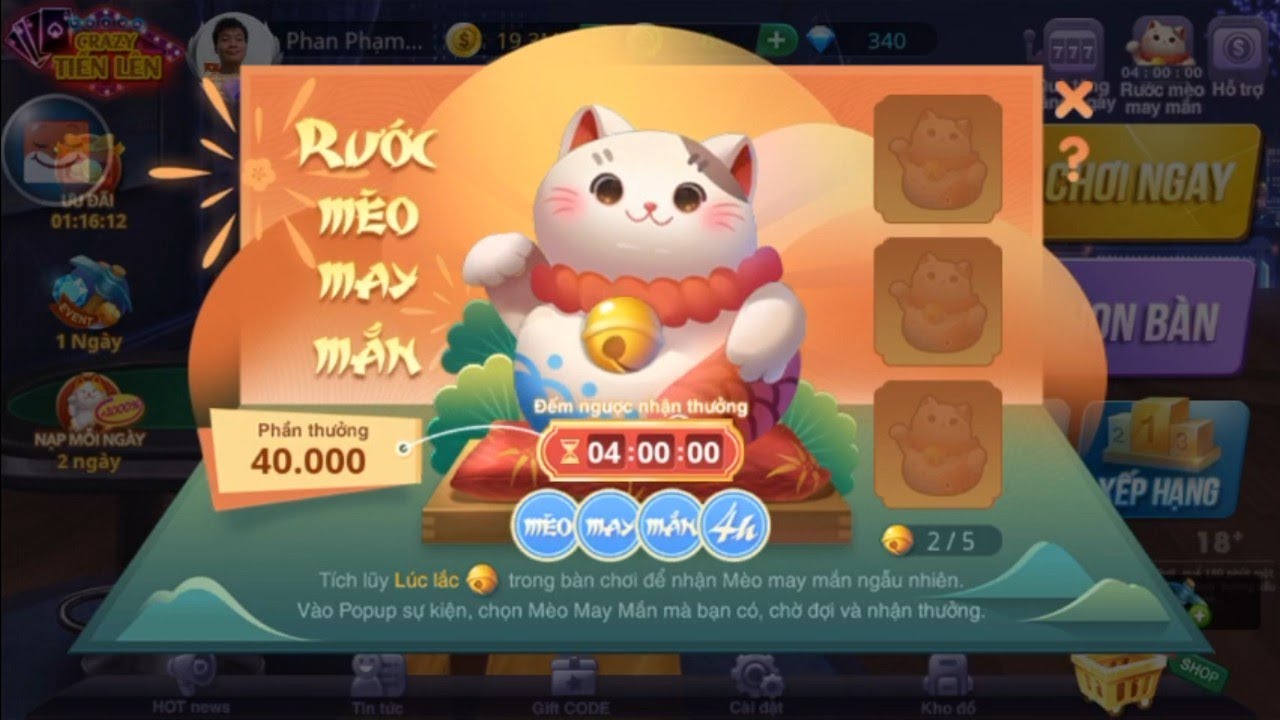 Game Mèo may mắn MMLive- Bí kíp ăn tiền dễ nhất cho bạn 2023 3 Một số tính năng cơ bản