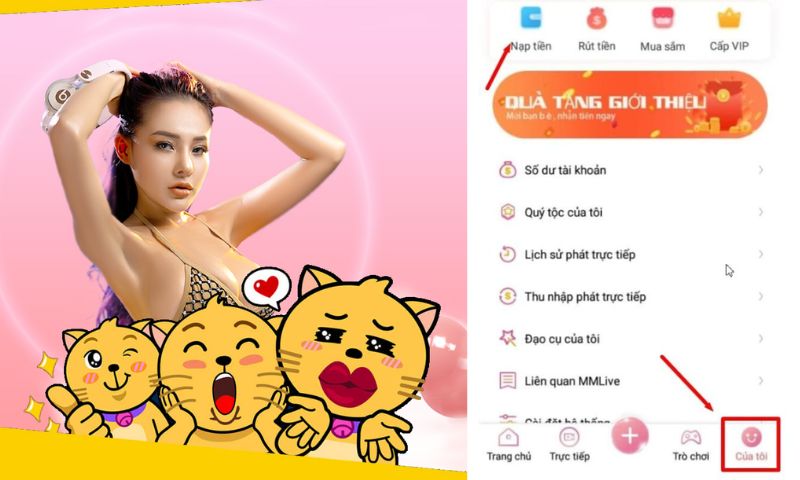 Hướng dẫn cách nạp tiền MMlive 2023 cho các tay chơi "gà mờ" 3 nạp tiền tại app