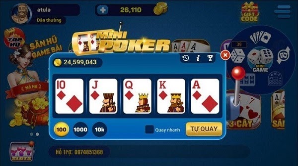 Mini poker là gì? Cách chơi và lưu ý khi chơi game mini poker 2 Cách chơi game mini poker