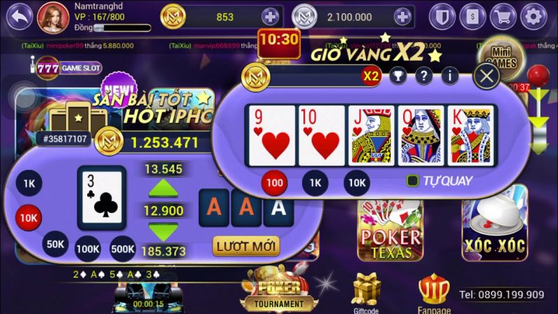 Mini poker là gì? Cách chơi và lưu ý khi chơi game mini poker 3 Một số nút chọn