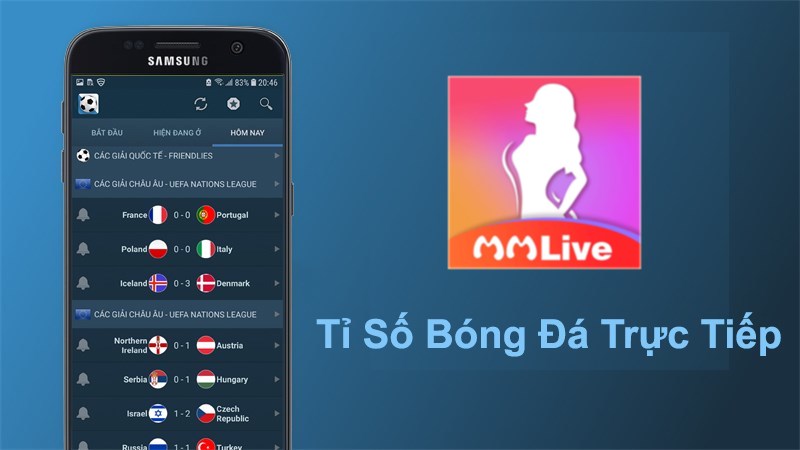 Cập nhật tỷ số bóng đá trên MMlive có nhanh và chính xác nhất 3 Tỷ số bóng đá trên MMlive