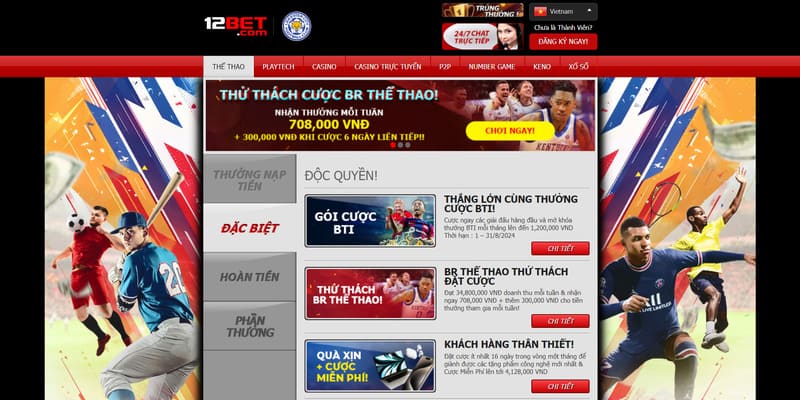 Khuyến Mãi 12Bet Mới Nhất 2025 - Nhận Thưởng Cực Khủng Cùng MMlive 3 Khuyến mãi 12Bet độc quyền cực khủng cho hội viên